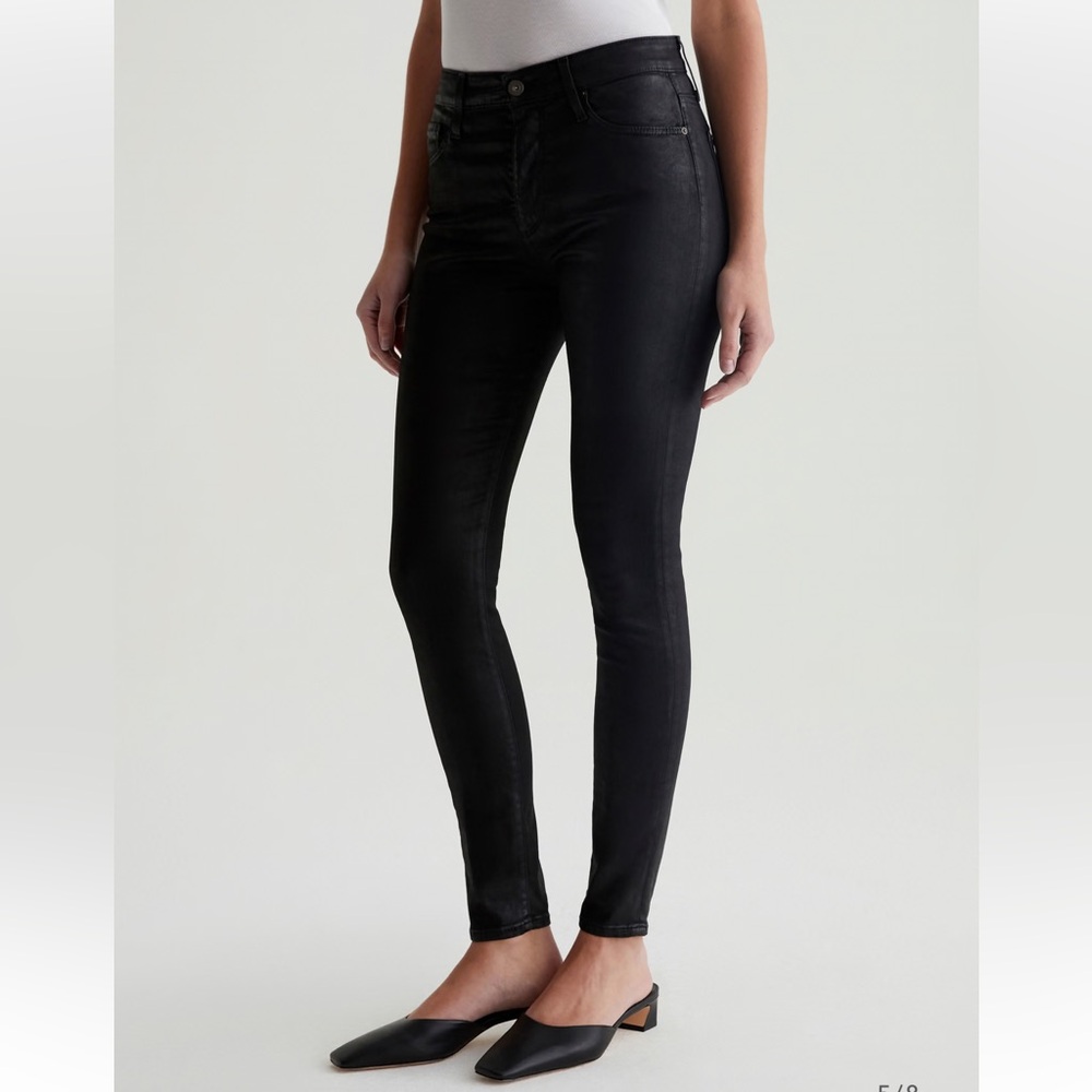 Adriano Goldschmied The Farrah high rise skinny black high pocket jeans Sz 28R